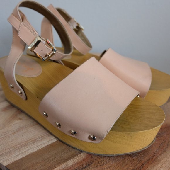 Sam Edelman Brynn Wood Block Platform Sandals - Picture 4 of 12